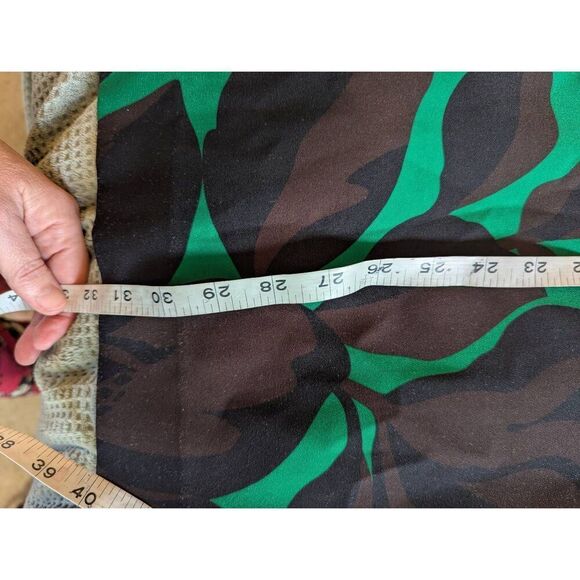 Milly Women's Size Small Green Floral 3/4 Sleeve Shift Knee Length Dress - Picture 7 of 7